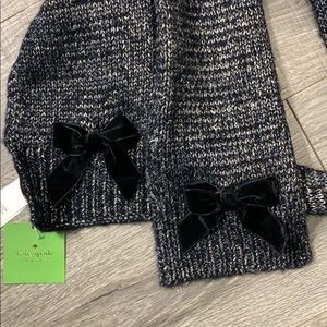 Kate Spade scarf western velvet bow NWT